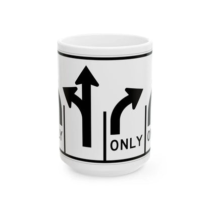 MUTCD-MI R3-8ak (Michigan) (Road Sign) White Coffee Mug 15oz - Go Mug Yourself