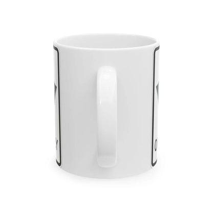 MUTCD-MI R3-8ak (Michigan) (Road Sign) White Coffee Mug - Go Mug Yourself