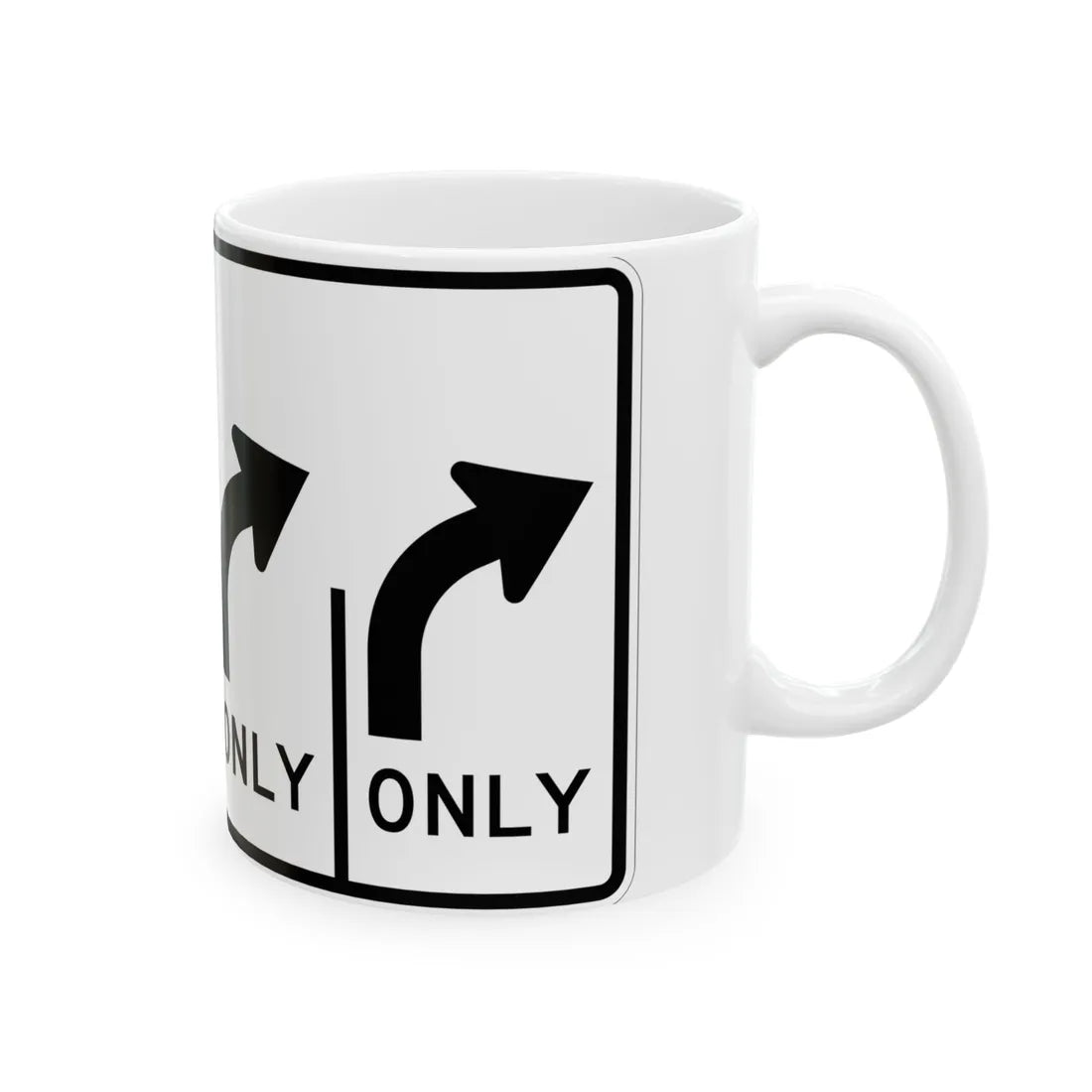 MUTCD-MI R3-8ak (Michigan) (Road Sign) White Coffee Mug - Go Mug Yourself