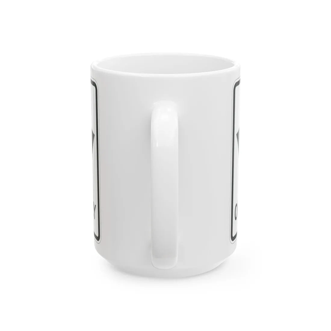 MUTCD-MI R3-8ak (Michigan) (Road Sign) White Coffee Mug - Go Mug Yourself
