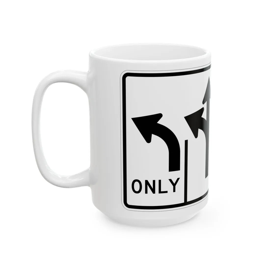 MUTCD-MI R3-8ak (Michigan) (Road Sign) White Coffee Mug - Go Mug Yourself