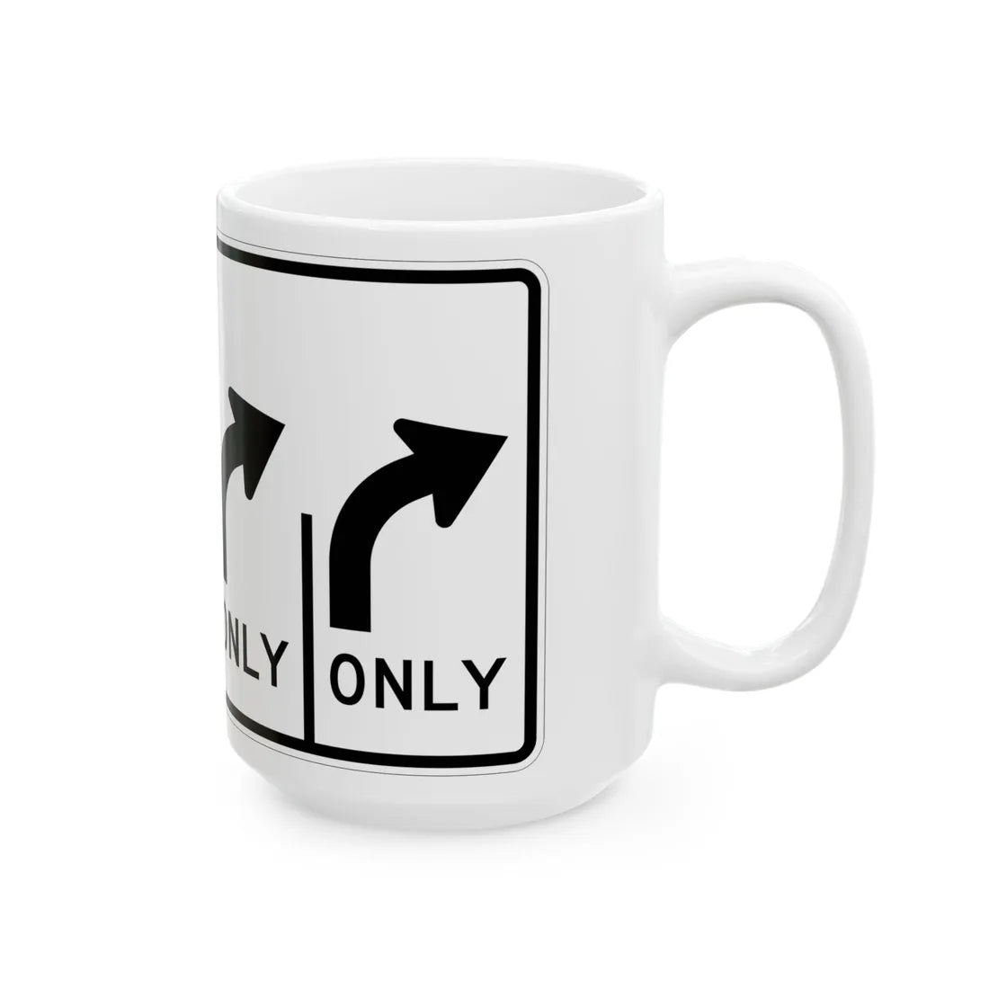 MUTCD-MI R3-8ak (Michigan) (Road Sign) White Coffee Mug - Go Mug Yourself