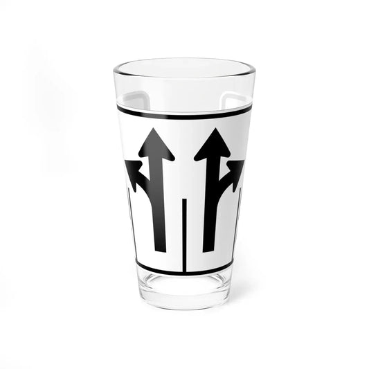 MUTCD-MI R3-8am (Michigan) (Road Sign) Pint Glass 16oz 16oz - Go Mug Yourself