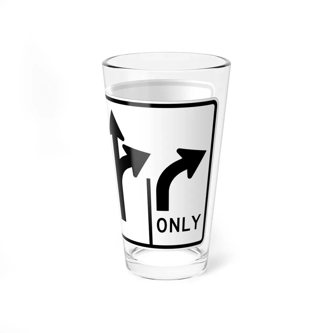 MUTCD-MI R3-8am (Michigan) (Road Sign) Pint Glass 16oz - Go Mug Yourself