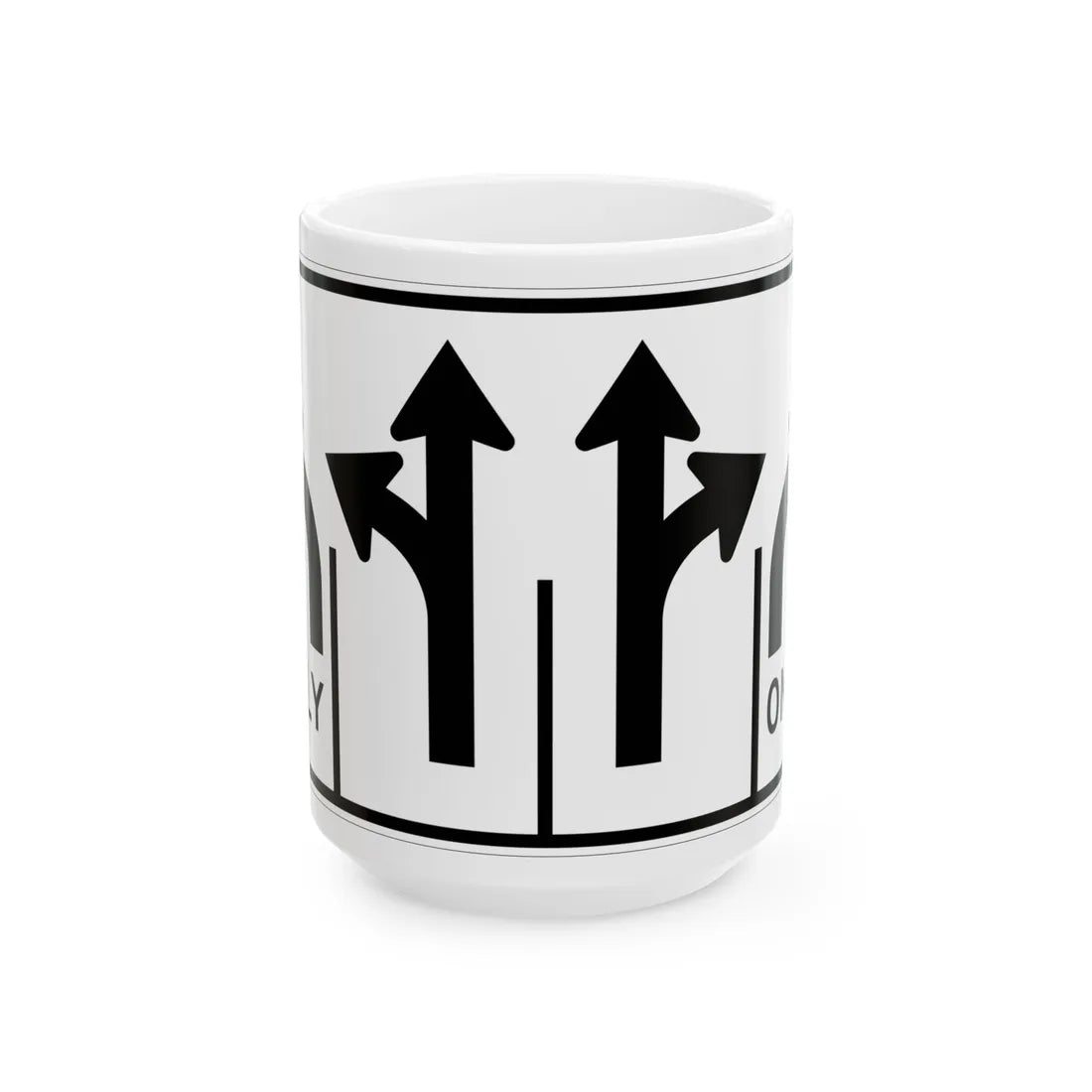 MUTCD-MI R3-8am (Michigan) (Road Sign) White Coffee Mug 15oz - Go Mug Yourself