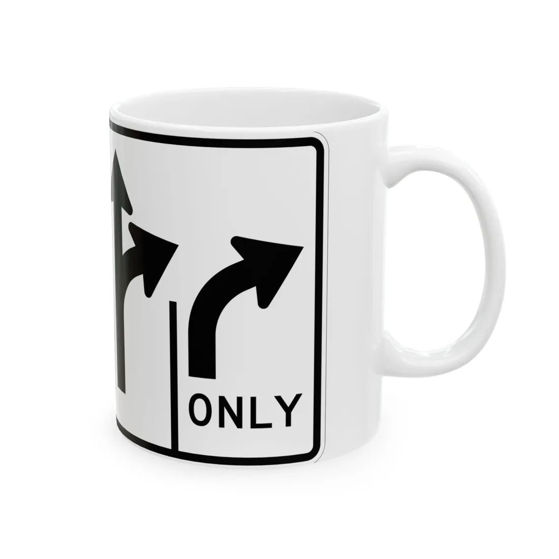 MUTCD-MI R3-8am (Michigan) (Road Sign) White Coffee Mug - Go Mug Yourself
