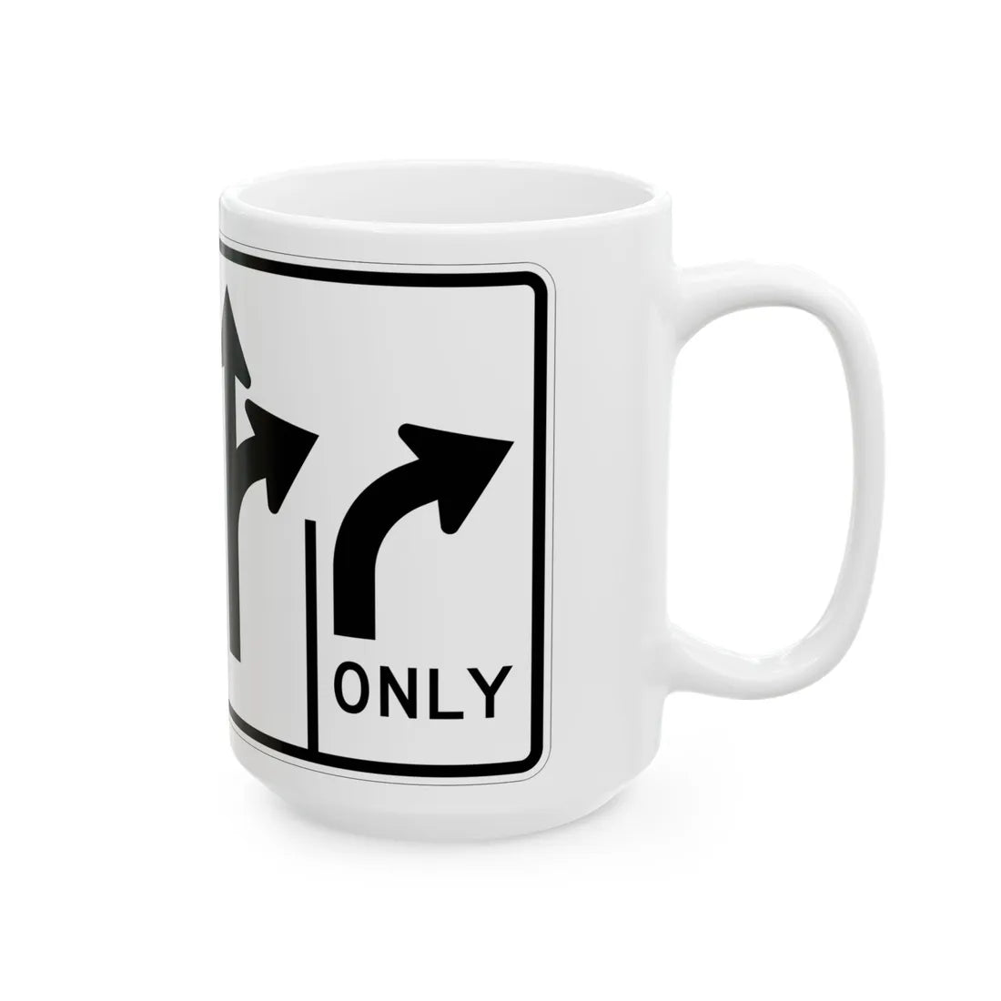 MUTCD-MI R3-8am (Michigan) (Road Sign) White Coffee Mug - Go Mug Yourself