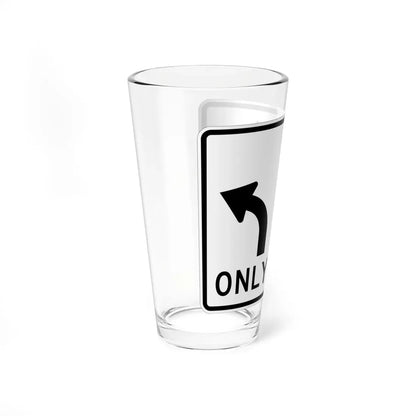 MUTCD-MI R3-8c (Michigan) (Road Sign) Pint Glass 16oz - Go Mug Yourself
