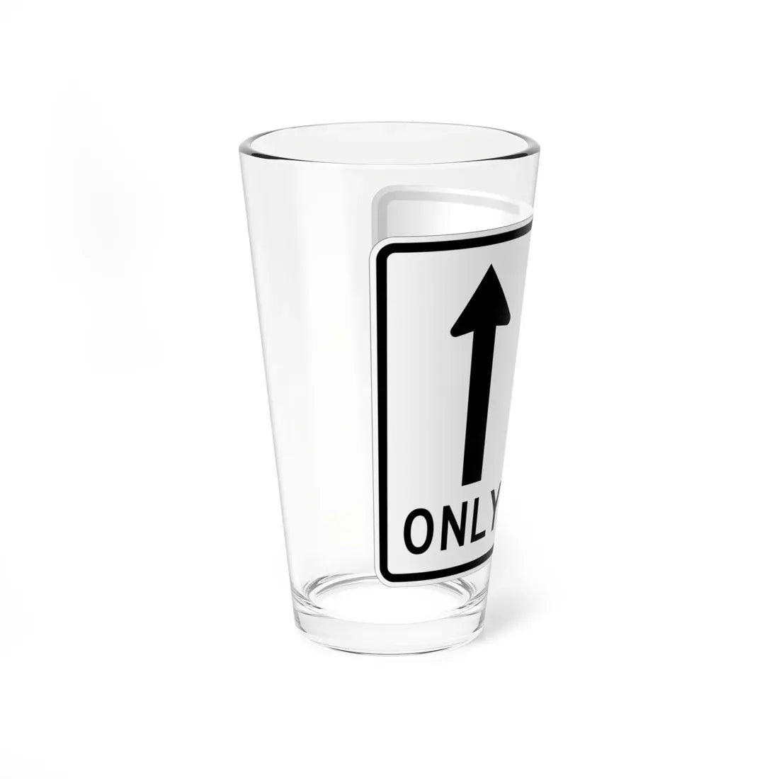 MUTCD-MI R3-8d (Michigan) (Road Sign) Pint Glass 16oz - Go Mug Yourself