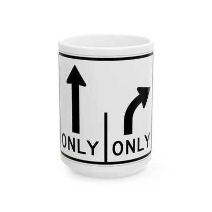 MUTCD-MI R3-8d (Michigan) (Road Sign) White Coffee Mug 15oz - Go Mug Yourself
