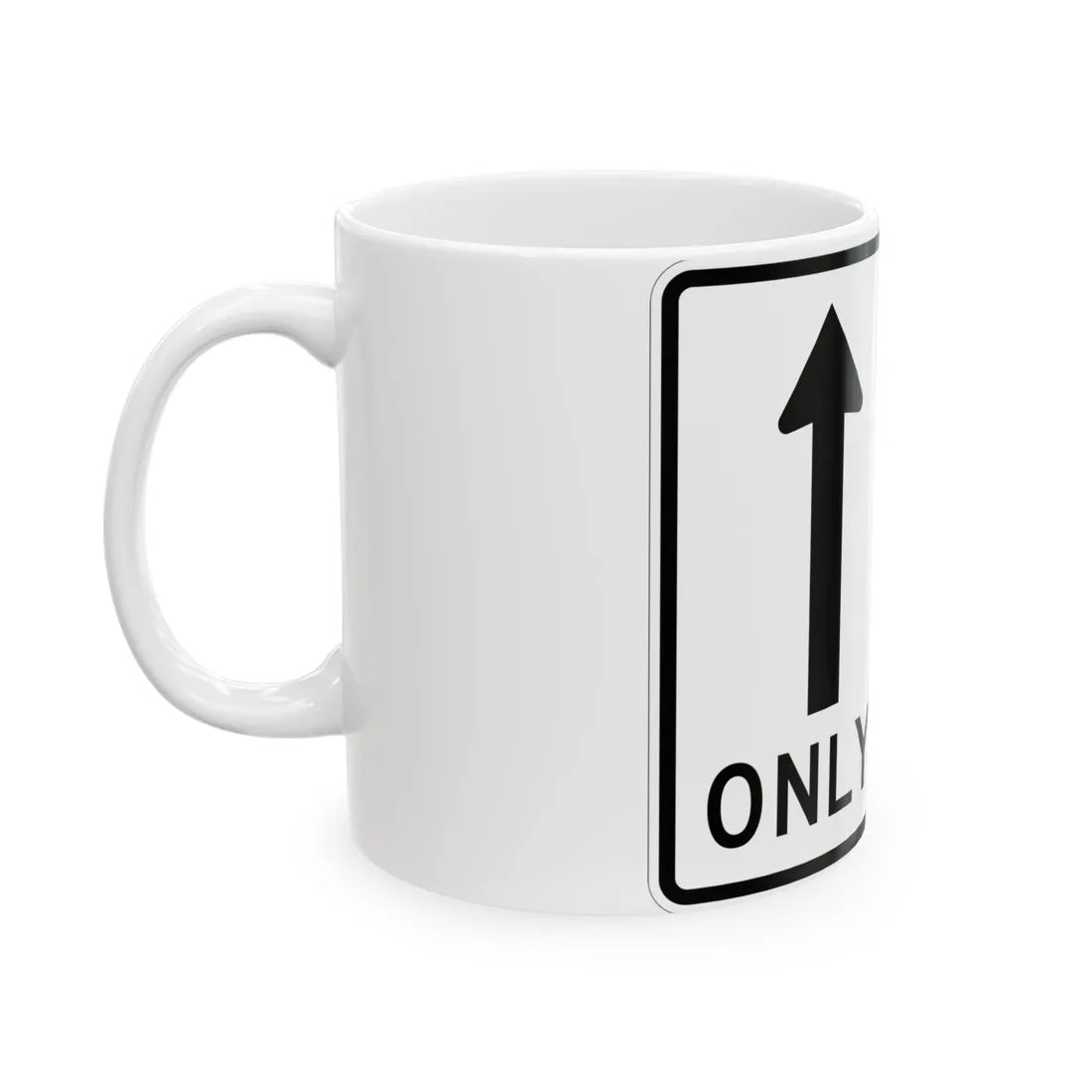 MUTCD-MI R3-8d (Michigan) (Road Sign) White Coffee Mug - Go Mug Yourself