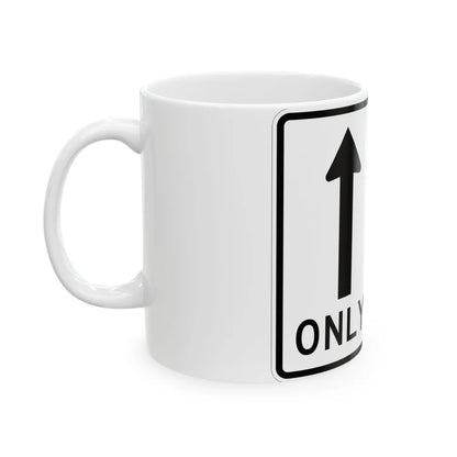 MUTCD-MI R3-8d (Michigan) (Road Sign) White Coffee Mug - Go Mug Yourself