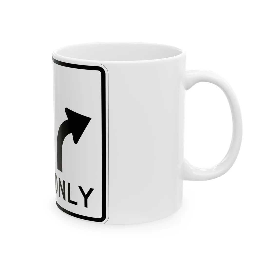 MUTCD-MI R3-8d (Michigan) (Road Sign) White Coffee Mug - Go Mug Yourself