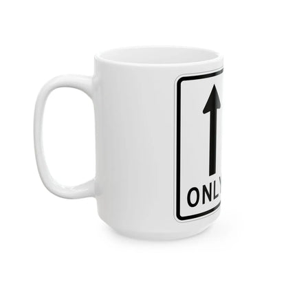 MUTCD-MI R3-8d (Michigan) (Road Sign) White Coffee Mug - Go Mug Yourself