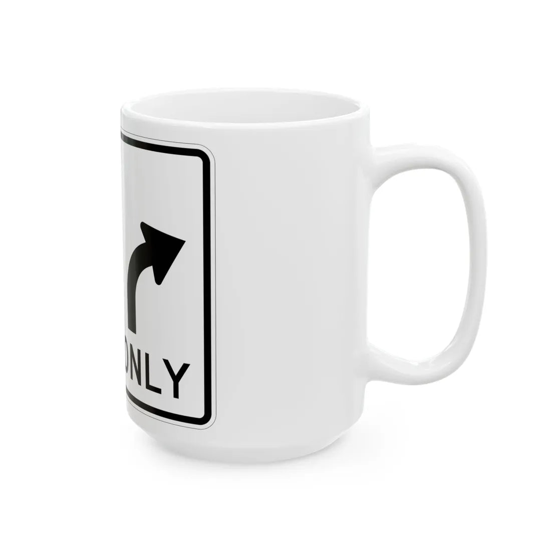 MUTCD-MI R3-8d (Michigan) (Road Sign) White Coffee Mug - Go Mug Yourself