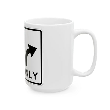 MUTCD-MI R3-8d (Michigan) (Road Sign) White Coffee Mug - Go Mug Yourself