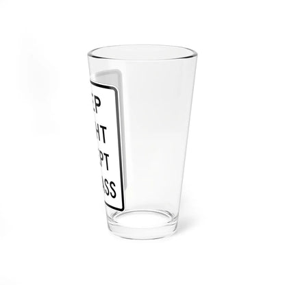 MUTCD-MI R4-16 (Michigan) (Road Sign) Pint Glass 16oz - Go Mug Yourself
