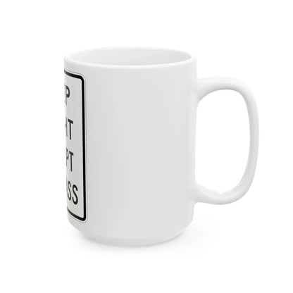 MUTCD-MI R4-16 (Michigan) (Road Sign) White Coffee Mug - Go Mug Yourself