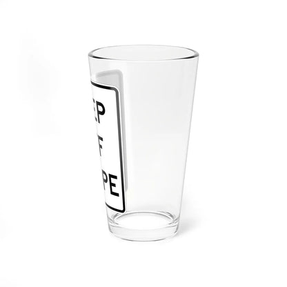 MUTCD-MI R4-19 (Michigan) (Road Sign) Pint Glass 16oz - Go Mug Yourself