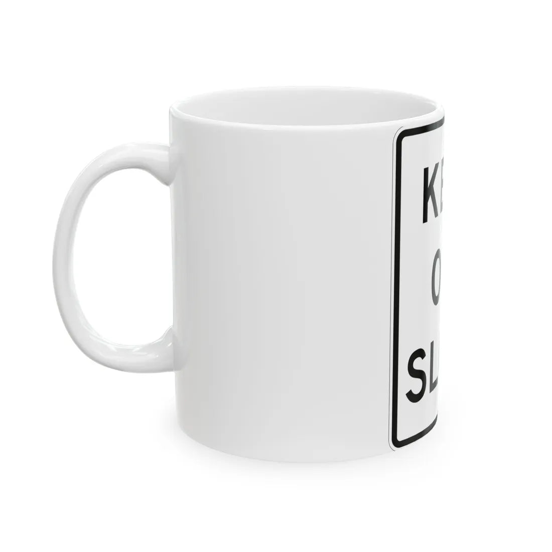 MUTCD-MI R4-19 (Michigan) (Road Sign) White Coffee Mug - Go Mug Yourself