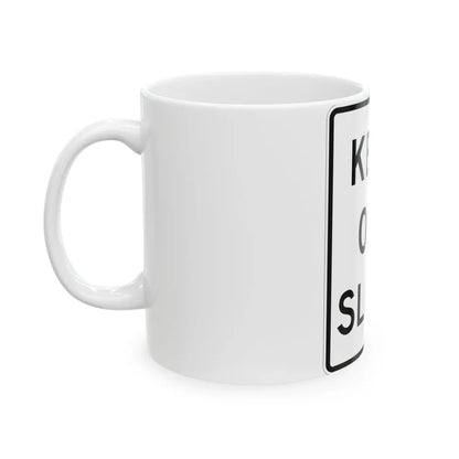 MUTCD-MI R4-19 (Michigan) (Road Sign) White Coffee Mug - Go Mug Yourself