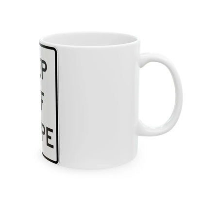 MUTCD-MI R4-19 (Michigan) (Road Sign) White Coffee Mug - Go Mug Yourself