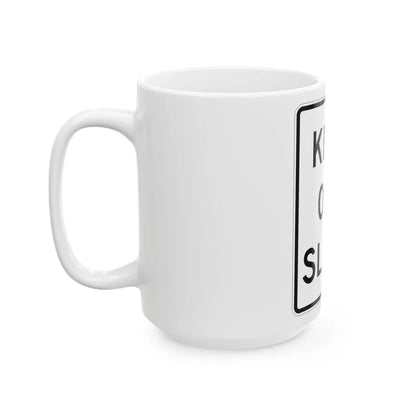 MUTCD-MI R4-19 (Michigan) (Road Sign) White Coffee Mug - Go Mug Yourself