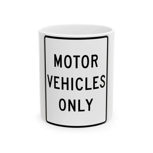 MUTCD-MI R5-11a (Michigan) (Road Sign) White Coffee Mug 11oz - Go Mug Yourself