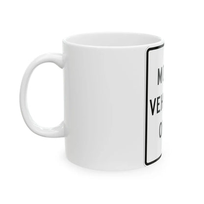 MUTCD-MI R5-11a (Michigan) (Road Sign) White Coffee Mug - Go Mug Yourself