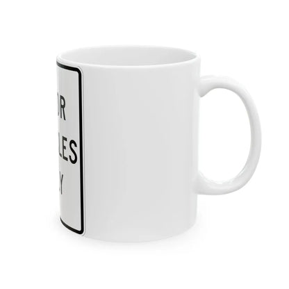 MUTCD-MI R5-11a (Michigan) (Road Sign) White Coffee Mug - Go Mug Yourself