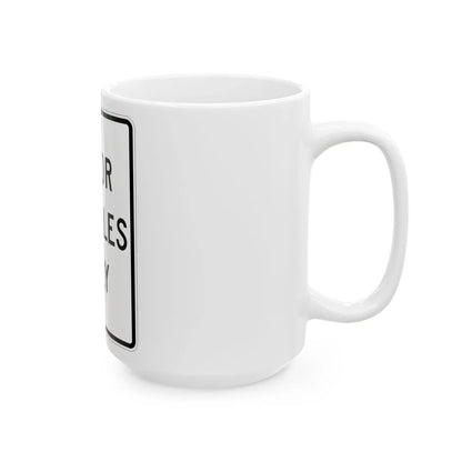 MUTCD-MI R5-11a (Michigan) (Road Sign) White Coffee Mug - Go Mug Yourself