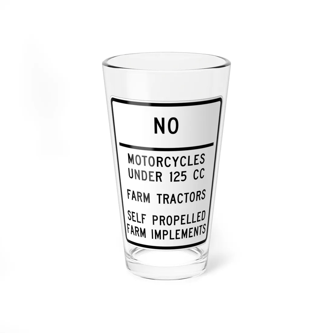 MUTCD-MI R5-12 (Michigan) (Road Sign) Pint Glass 16oz 16oz - Go Mug Yourself