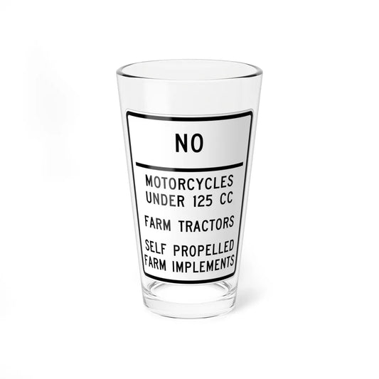 MUTCD-MI R5-12 (Michigan) (Road Sign) Pint Glass 16oz 16oz - Go Mug Yourself