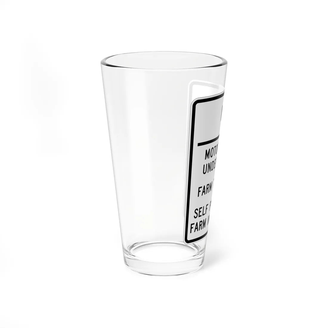MUTCD-MI R5-12 (Michigan) (Road Sign) Pint Glass 16oz - Go Mug Yourself