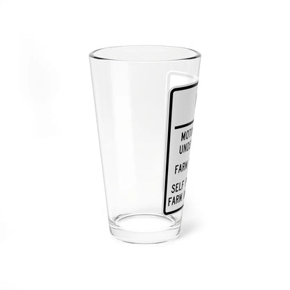 MUTCD-MI R5-12 (Michigan) (Road Sign) Pint Glass 16oz - Go Mug Yourself