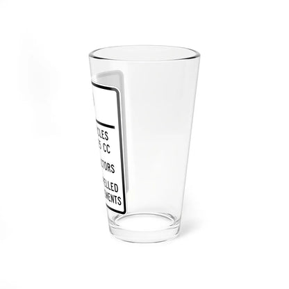 MUTCD-MI R5-12 (Michigan) (Road Sign) Pint Glass 16oz - Go Mug Yourself