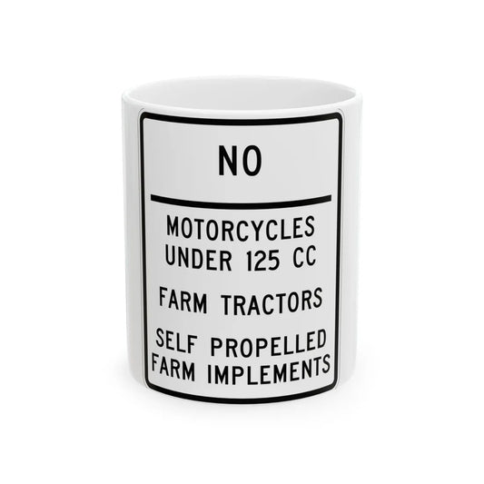 MUTCD-MI R5-12 (Michigan) (Road Sign) White Coffee Mug 11oz - Go Mug Yourself