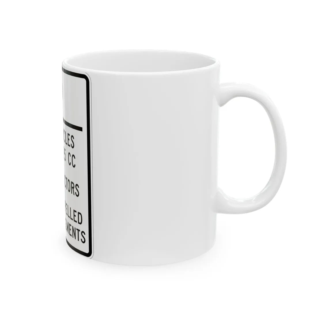 MUTCD-MI R5-12 (Michigan) (Road Sign) White Coffee Mug - Go Mug Yourself