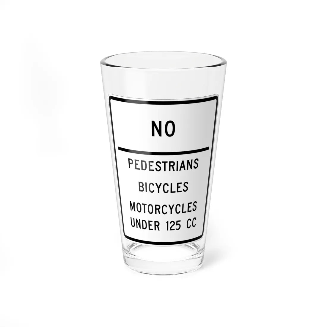 MUTCD-MI R5-12a (Michigan) (Road Sign) Pint Glass 16oz 16oz - Go Mug Yourself