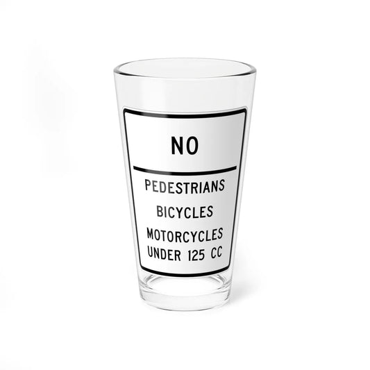 MUTCD-MI R5-12a (Michigan) (Road Sign) Pint Glass 16oz 16oz - Go Mug Yourself