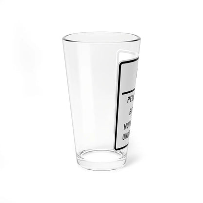 MUTCD-MI R5-12a (Michigan) (Road Sign) Pint Glass 16oz - Go Mug Yourself