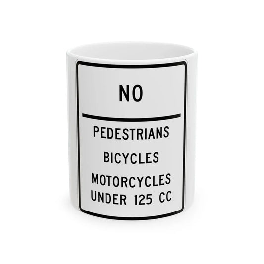 MUTCD-MI R5-12a (Michigan) (Road Sign) White Coffee Mug 11oz - Go Mug Yourself