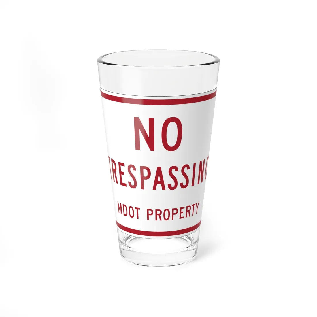MUTCD-MI R5-15 (Michigan) (Road Sign) Pint Glass 16oz 16oz - Go Mug Yourself