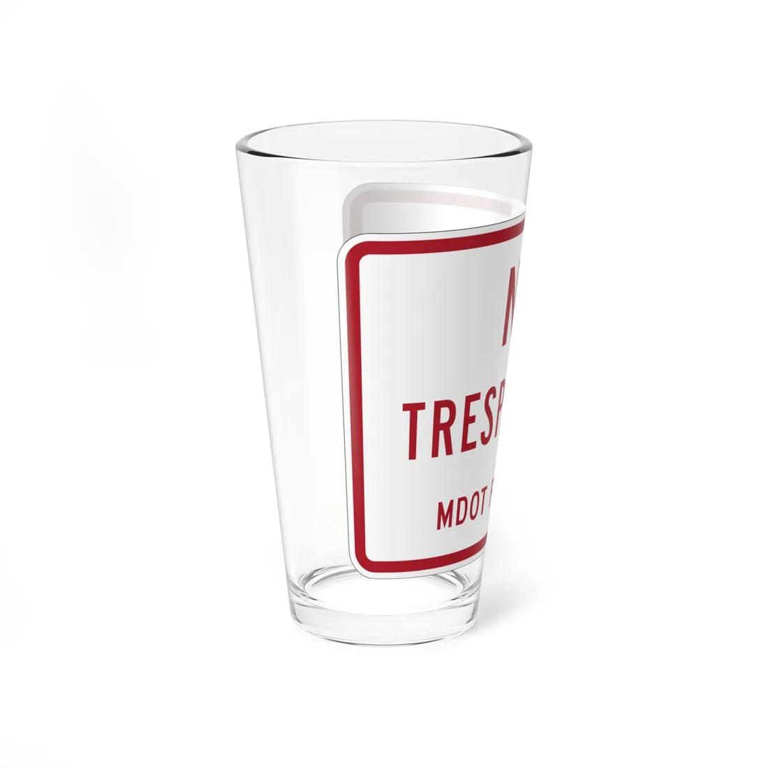 MUTCD-MI R5-15 (Michigan) (Road Sign) Pint Glass 16oz - Go Mug Yourself