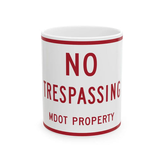 MUTCD-MI R5-15 (Michigan) (Road Sign) White Coffee Mug 11oz - Go Mug Yourself