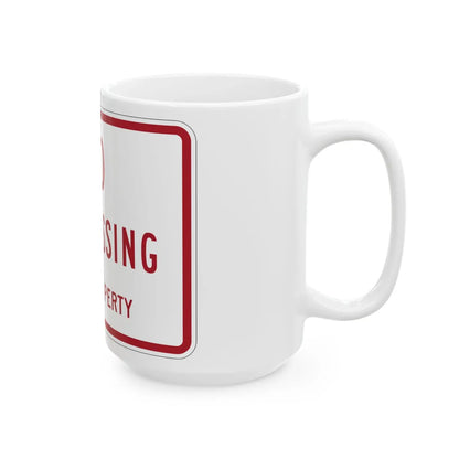 MUTCD-MI R5-15 (Michigan) (Road Sign) White Coffee Mug - Go Mug Yourself