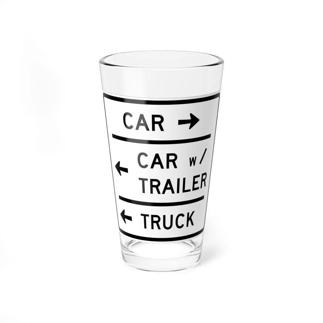 MUTCD-MI R5-16 (Michigan) (Road Sign) Pint Glass 16oz 16oz - Go Mug Yourself