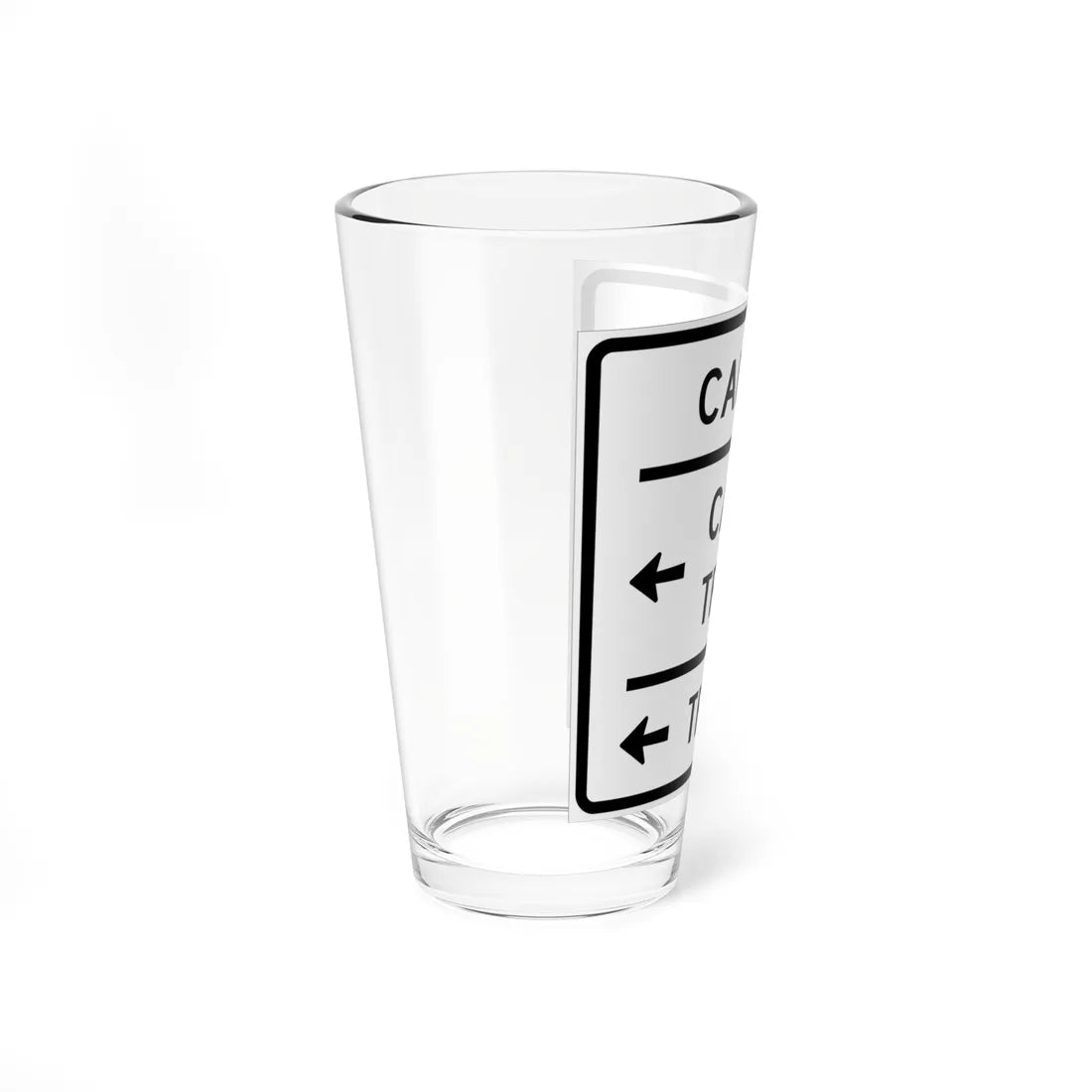 MUTCD-MI R5-16 (Michigan) (Road Sign) Pint Glass 16oz - Go Mug Yourself