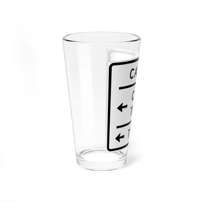 MUTCD-MI R5-16 (Michigan) (Road Sign) Pint Glass 16oz - Go Mug Yourself