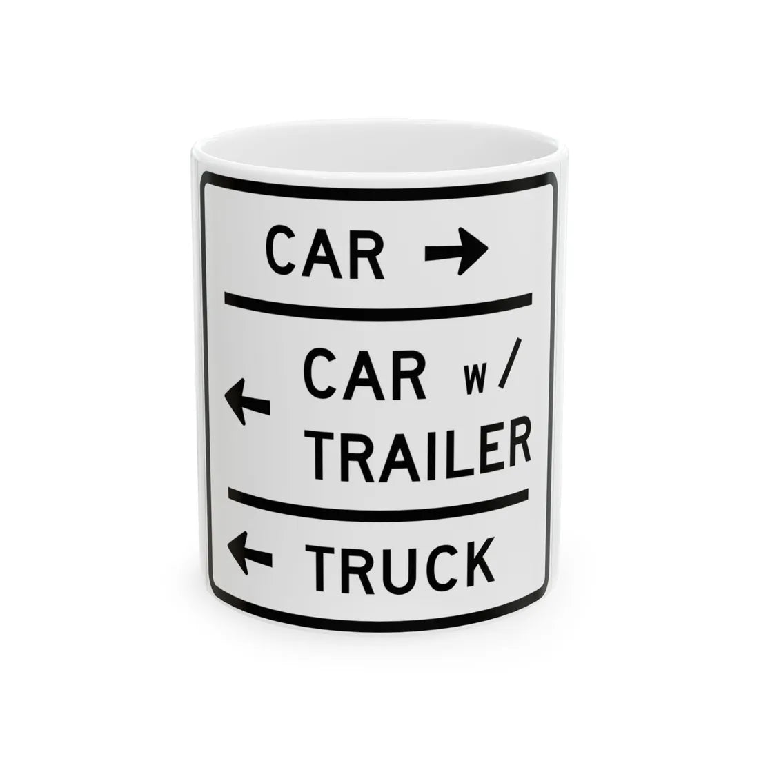 MUTCD-MI R5-16 (Michigan) (Road Sign) White Coffee Mug 11oz - Go Mug Yourself